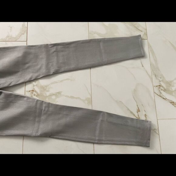 Sz 26 J Brand for Neiman Marcus silver metallic super skinny jeans - Picture 6 of 11